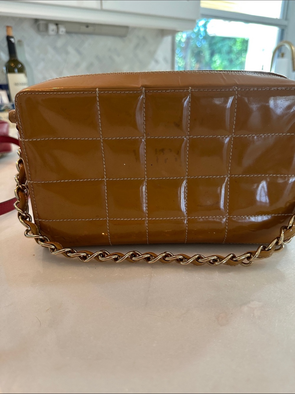 CHANEL Patent Quilted Camera Bag in Caramel Duster included - Picture 2 of 6